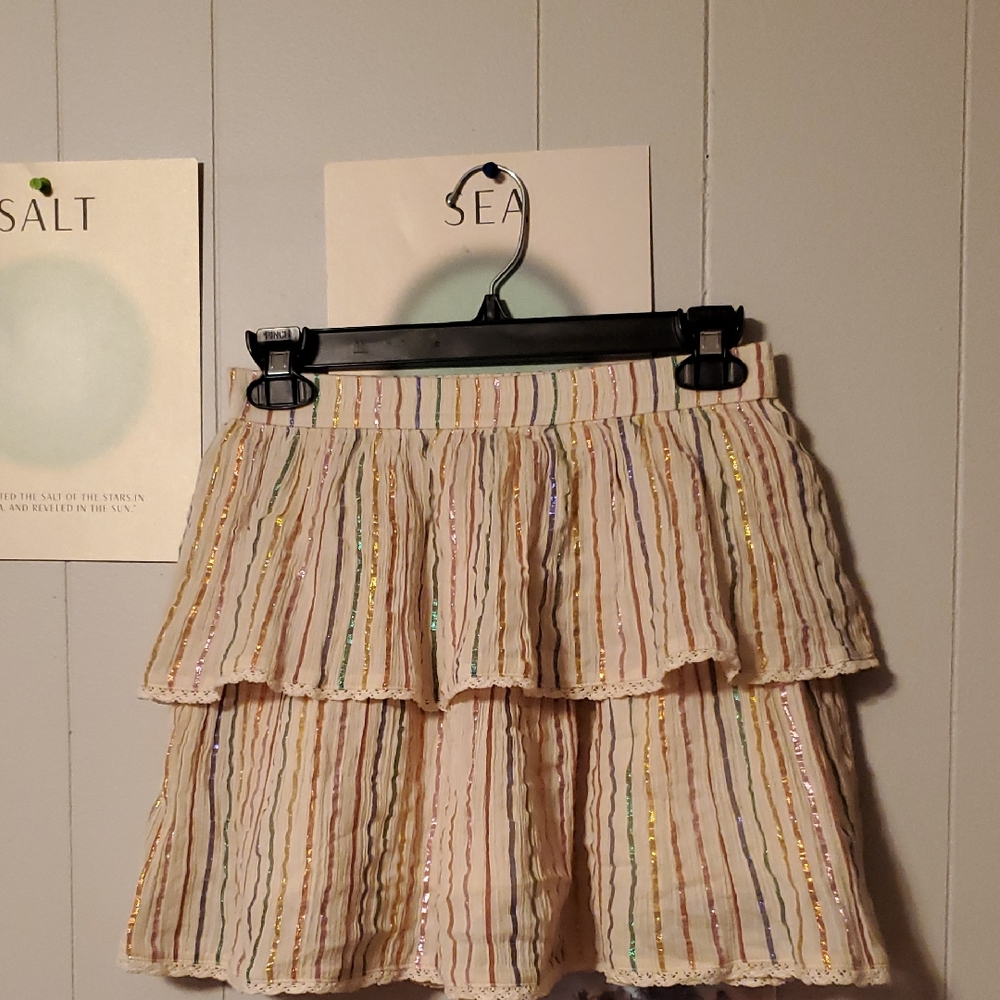 GAP Rainbow Striped Layered Skort
